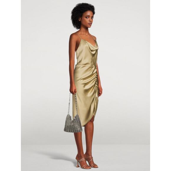 Samsoe Samsoe Dapples Sleeveless Midi Silk Satin Dress - Picture 5 of 6